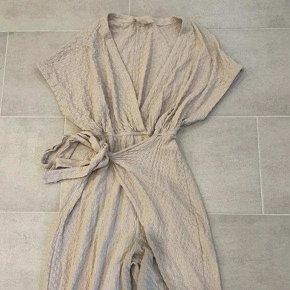 Free People Beach Isola One-Piece Maxi Jumpsuit Salt - Picture 6 of 10